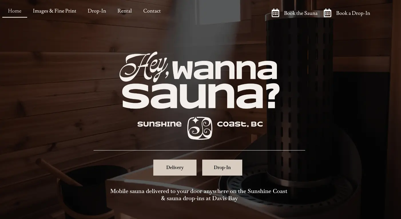 Oh Snap Creative Portfolio | Web Design | Hey Wanna Sauna